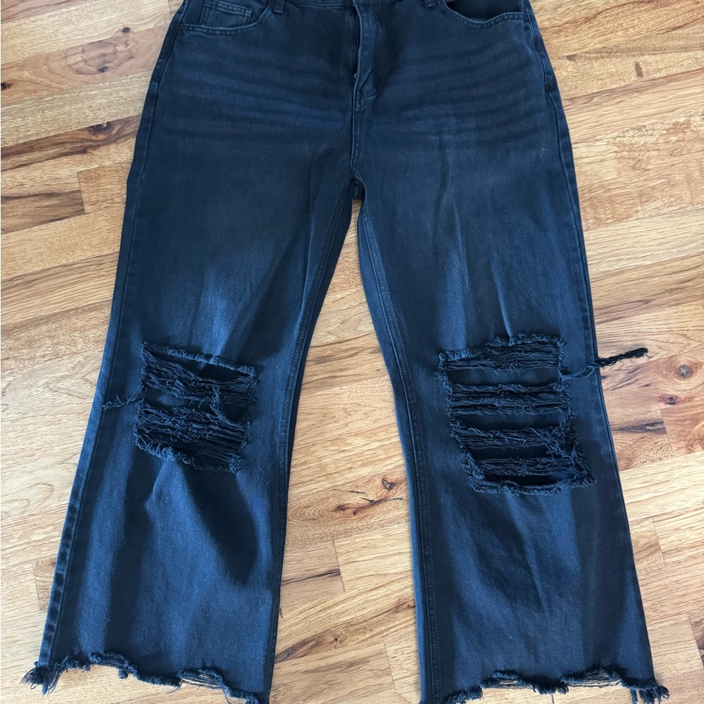 Distressed Black Jeans for Women